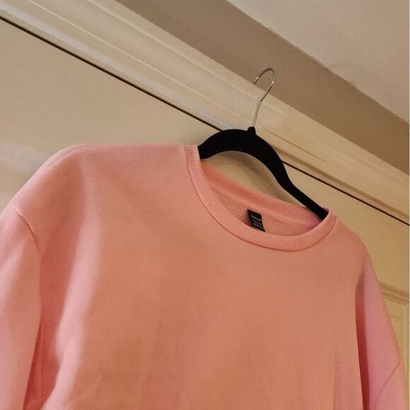 Shein pink fleece lined sweatshirt XL - Picture 2 of 5